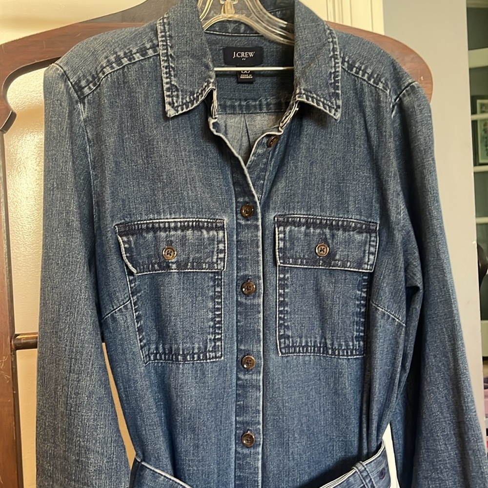 J Crew Chambray Shirtdress with belt size 00